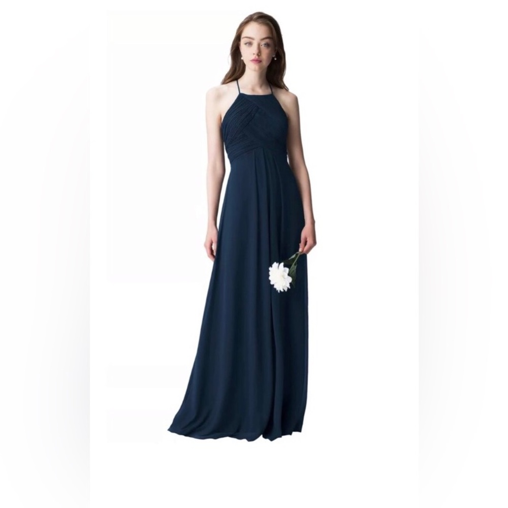 Chiffon halter spaghetti strap gown size 16